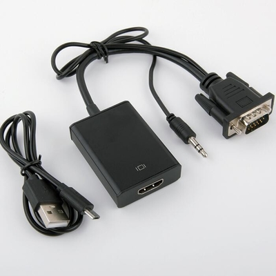 چین جعبه اتصال آداپتور HDMI جعبه کابین VGA تبدیل با صوتی / منبع تغذیه تامین کننده